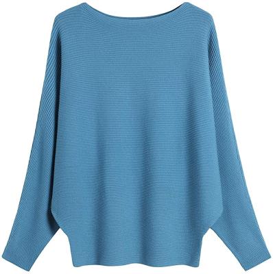 China Anti-Wrinkle Ribbed Knit Sweater Winter Plus Size Women's Pullover Casual Women's Top Loose Sweater for sale