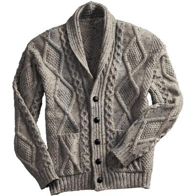 China Wholesale Anti-wrinkle Customized High Quality Autumn Lapel Fashion Cardigan Knitted Sweater Coat for sale