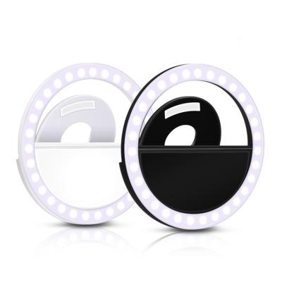 China Upgraded Light Clip On 36 Led Flash Ring RK12 Beauty LED Selfie Light For All Mobile Phones for sale