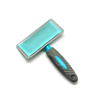 China Long Pin Dog Grooming Kit Wet Viable Deshedding Pet Slicker Brush Para Mascotas 80g 90x152MM-S Furmines for sale