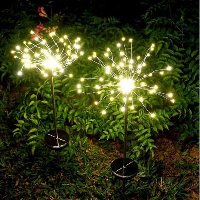 China DIY Outdoor Garden Christmas Decoration Landscape Flowers Solar Fireworks Lights for sale