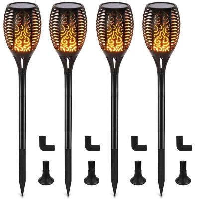 China Garden fire shape decoration sola light ip65 wireless energy saving solar flame garden spike lights for outdoor garden for sale