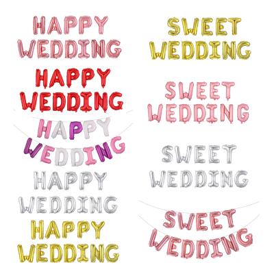 China Hot Sale Morden Happy Wedding Sweet Wedding Alphabet Balloon Wedding Party Decorated Alphabet Balloons for sale