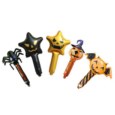 China Morden Customize Hallowmas Party Balloons Wholesale Handheld Advertising Stick Inflated Mylar Balloons for sale