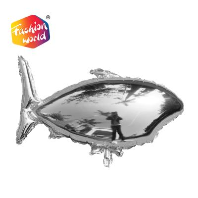 China Gift Toy Silver Shark Shaped Balloons Decorate Foil Balloons For Wedding Party Helium Balloon for sale