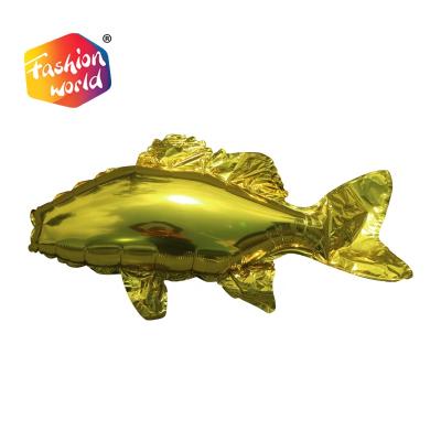 China Morden New Design Custom Gold Fish Shape Mylay Foil Balloons for sale