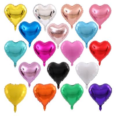 China 18 Inch Romantic Heart Shaped Foil Balloons For Valentine's Day Wedding Party Decoration Helium Globos Balloon for sale