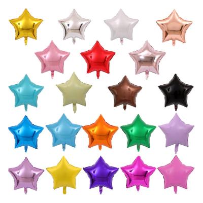 China New 18 inch star foil balloon romantic five-pointed star solid color inflatable balloon holiday party supplies for sale