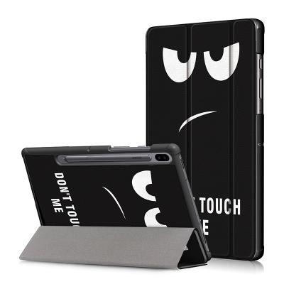 China Ultra Slim Ultra Thin Samsung Galaxy Tab s6 10.5 inch T860 T865 Triple Bracket Tablet Cover Case for sale