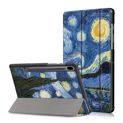 China Ultra Slim Ultra Thin Samsung Galaxy Tab s6 10.5 inch T860 T865 Triple Bracket Tablet Cover Case for sale