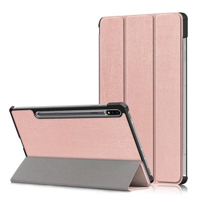 China Ultra Thin Triple Flip Tablet Case Cover For Samsung Galaxy S8 Tab Plus 2022 X800 X806 for sale