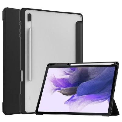 China Ultra Thin Clear Back Tpu Tablet Bumper Case For Samsung Galaxy Tab S7 FE/Plus /S8 Plus With S-Pen Holder for sale