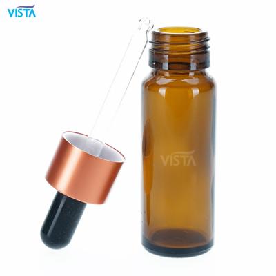 China Boston Round Essential Oil Glass Cosmetic Amber Clear Bottle 100ml 60ml 30ml 2oz 1oz White Gold for sale