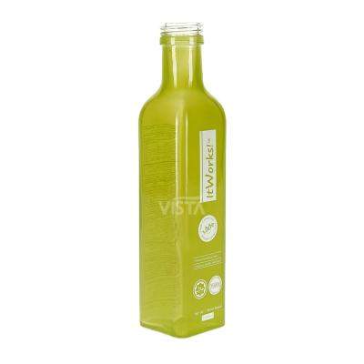 China Wholesale Good Quality Food Sprayed Custom Color Printing And Silk Decal Logo 250/500/750/1000ml Marasca Glass Olive Oil Bottles for sale