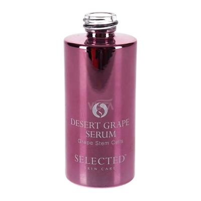 China 40ml Perfume Glass Cosmetic Bottle With Sprayed Electroplate Pink Color Mirror Metallic Luster With Screw Cap for sale