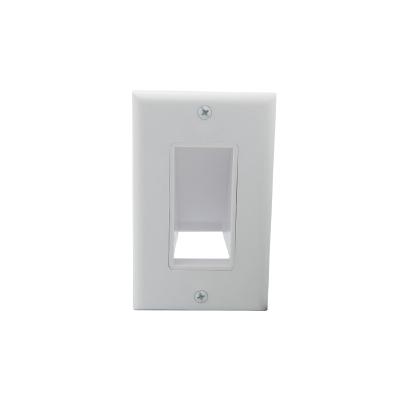 China Telecom US Type 1 Band Low Voltage Cable Pass-Through Recessed Wall Plate for sale