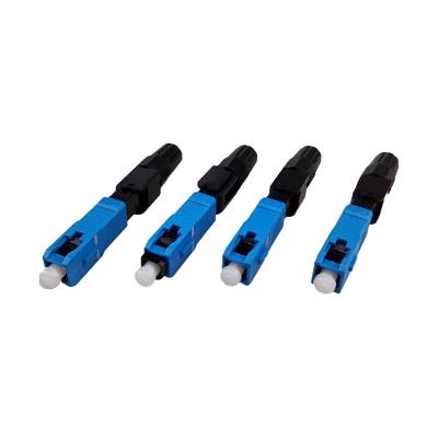 China Fiber Optic SC UPC Fiber Optic Fast Embedded Single Mode Connector FTTH Connector SC Adapter Field Fast Assembly for sale