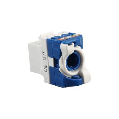 China PC UTP CAT6 Network Information Rotary Toolless RJ45 Module Keystone Jack for sale