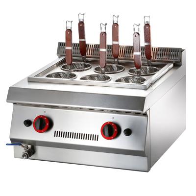 China Stainless Steel Hotel Restaurant Equipment Commercial Countertop Industrial Gas Noodle Boiler Pasta Cooker Catering Machine for sale