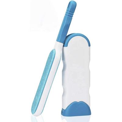 China Sustainable Portable Self-cleaning Base Pet Hair Fur Fiber Remover Brush for sale