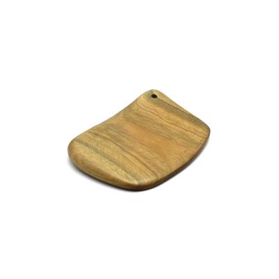 China Face Green Sandalwood Gua Sha Plate Scraping Facial And Back Massager for sale