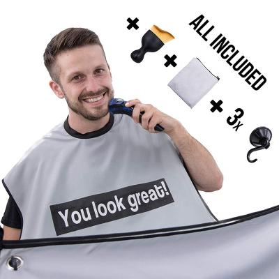 China Beauty Salon Barber Cape High Quality Beard Catcher Hair Shaving Apron Beard Grooming Kit For Man for sale