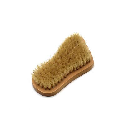 China 2021 Hot Selling Mini Cute Boar Bristle Shape Wooden Foot Foot Brush For Shoe for sale