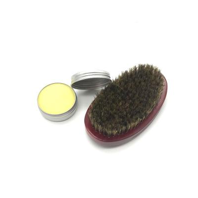 China 2021 Nice Scent Hot Selling Natural Men's Beard Balm and Brush Set for Grooming and Styling for sale