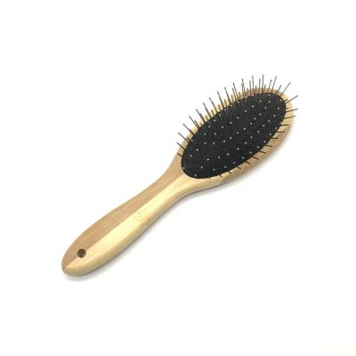 China 2021 viable hot sale metal bristle self cleaning pet hair slicker brush for sale