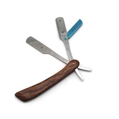 China Single Blade Natural Wood Handle Professional Barber Use Straight Edge Razor for sale