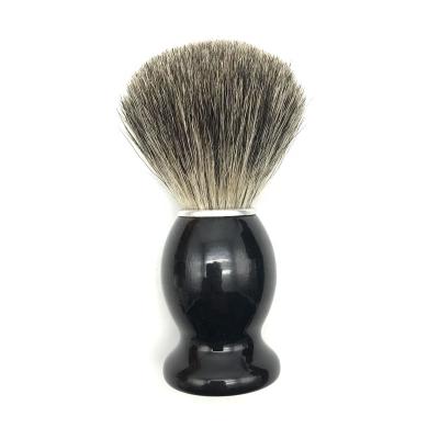 China Best Shave Naturally Eco-Friendly Shaving Brush Black Wood Handle 100% Pure Badger Hair Shaving Brush for sale