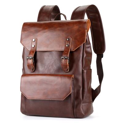 China Vintage Leather Laptop Backpack Custom Logo , Fashion Europe Style Backpacks Bag OEM ODM Backpack Factory for sale