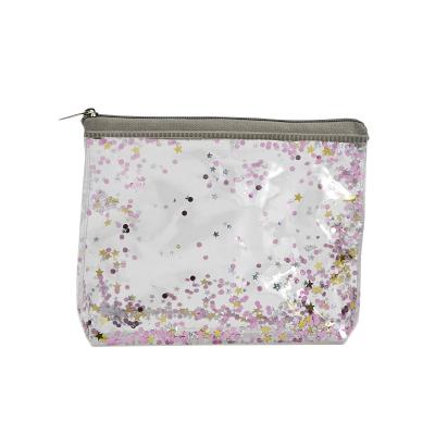 China New Arrival Logo Pvc Makeup Bag Organizer Travel Cosmetic Bag Glitter Custom Dustproof Shockproof Waterproof Pouch for sale