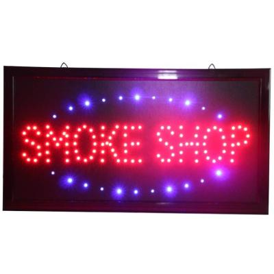 China Wholesale NAILTALK Stained Glass Display Smoke Rectangular Large Size Acrylic Neon Open Shop Led Sign for sale