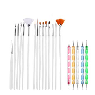 China NAIL DIY Design 20Pcs Dotting Nail Art Brush Tool Rhinestone Picker Set for sale