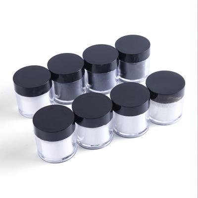 China Empty Plastic Cosmetic Nail Salon Powder Box Storage Container Nail Gel Jar New for sale