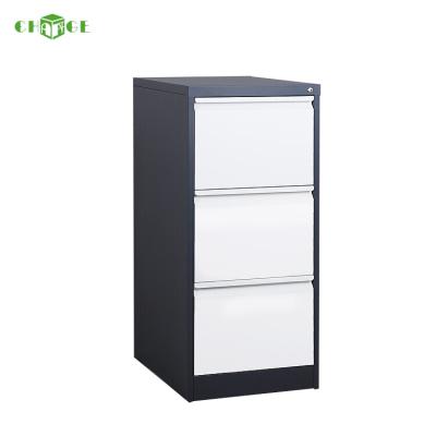 China Foldable Filing Cabinet 3 Drawer Small Steel Metal Lockable Office Storage Filing Cabinet for sale