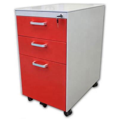 China Modern Filing Cabinet Facilities 3 Drawer Metal Movable Office Pedestal Filing Cabinet for sale