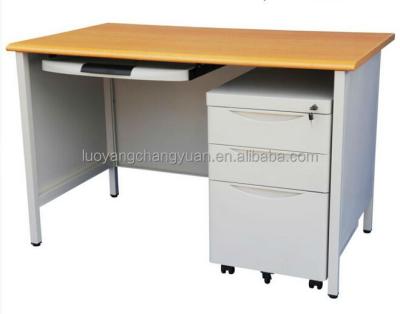 China Commercial Price Promotional Single Side Drawers Factory Furniture Metal Frame Steel Top Desk for sale