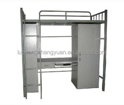 China Durable Metal Student Dorm / Bunk Bed Apartment Use With Desk And Locker for sale