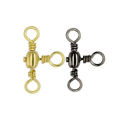 China Taigek Stainless Steel Fishing Accessories Barrel Cross Line Swivel for sale