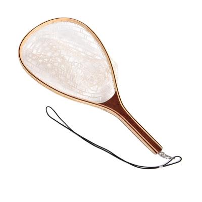 China Rubber Net /Nylon Mesh Anti Slip EVA Handle Rubber Mesh Landing Fly Fishing Net for sale