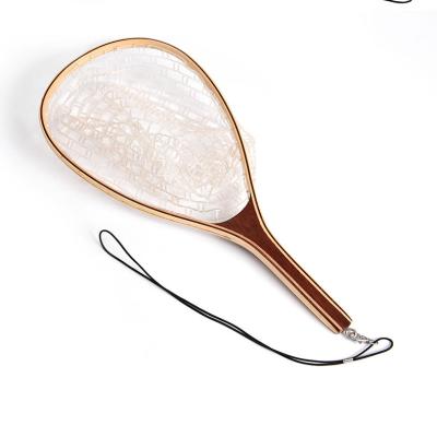 China Rubber Net /Nylon Mesh Anti Slip EVA Handle Rubber Mesh Landing Fly Fishing Net for sale