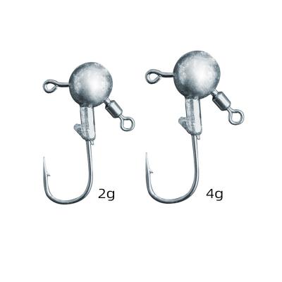 China 2 Swivel Kit Unpainted Jig Head Jig Head Swivel Hook Swimbait 4 Gram Groundbait Hook for sale