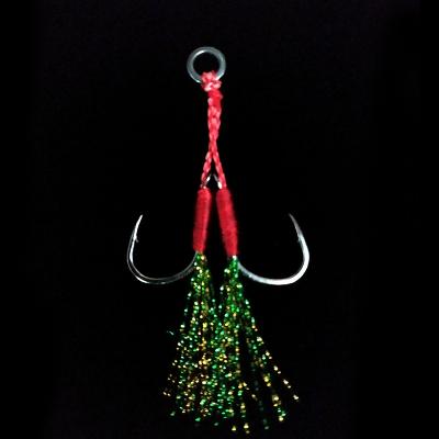 China Slow Building Fish Line Aid Hook Metal Jigs Hook Jigging Saltwater Slow Fish Hook for sale