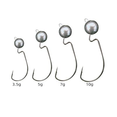 China Taigek 3.5g 5g 7g 10g Freshwater Fishing Jighead Netting Compensated Main Hook Jig Hook TGJY-03 for sale