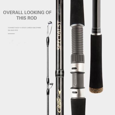 China Carbon 3 Section Medium Action Saltwater Heavy Sea Fishing Spinning For Bass Fishing Rod for sale