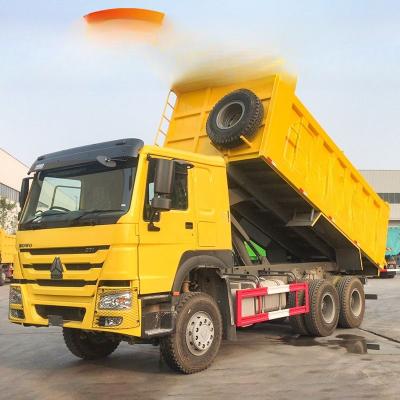 China 10 rodas 371hp 6x4 Usado 25 Ton Howo Dump Truck Com Tanque de Carga comprimento 5,3-6,2M à venda