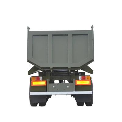 China 3 assen U-vorm tipper dump truck hydraulische cilinder achter dump half aanhanger high end aggregate Te koop