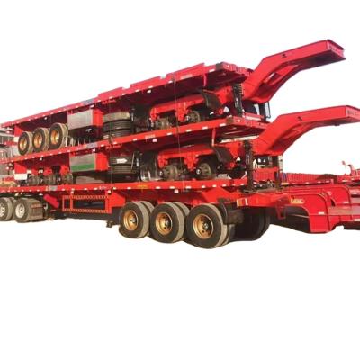 China Xianmang Group 3 And 4 Axles 20ft 40ft Container Flat Bed Flatbed Semi Trailers For Tanzania And Kenya for sale